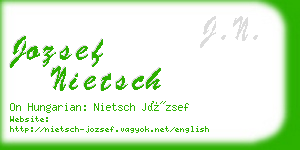 jozsef nietsch business card